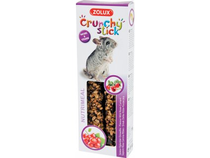 Pochoutka CRUNCHY STICK šípek/rybíz pro činčily Zolux