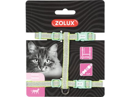 Postroj kočka SHINY nylon zelený Zolux