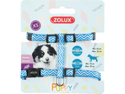 Postroj pes štěně PIXIE nastavitelný modrý 8mm Zolux
