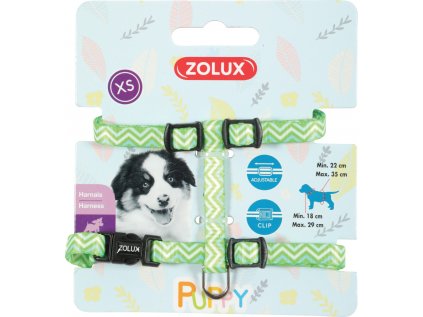 Postroj pes štěně PIXIE nastavitelný zelený 8mm Zolux