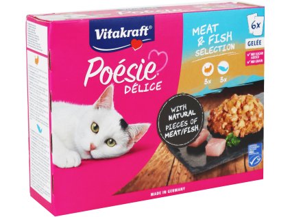 VITAKRAFT Cat Poésie DéliGelee Multipack rybí 6x85g