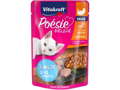 VITAKRAFT Cat Poésie DéliSauce kapsa junior krůtí 85g