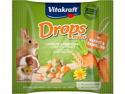 VITAKRAFT pochoutka Rodent Carotties mini Drops 40g