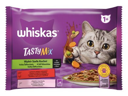 Whiskas Tasty Mix Volba šéfkucháře ve šťávě 4x85g