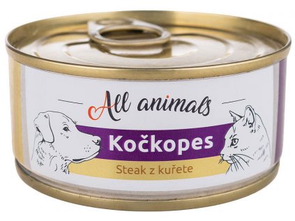 All Animals kočkopes steak z kuřete 100g