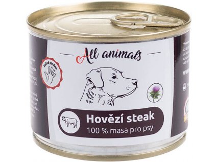 All Animals DOG hovězí steak 200g