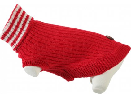 Obleček svetr rolák pro psy DUBLIN červený 25cm Zolux
