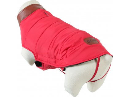 Obleček prošívaná bunda pro psy LONDON červená 25cm Zolux