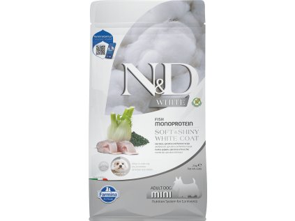 N&D WHITE DOG Adult Mini Sea Bass&Spirulina&Fenn 2kg