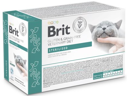 Brit VD Cat Pouch fillets in Gravy Sterilised 12x85g