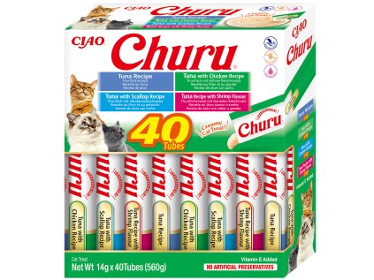 Churu Cat BOX Tuna Seafood Variety 40x14g