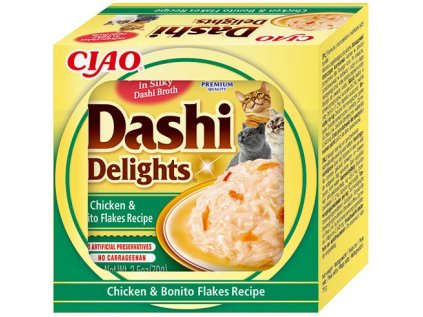 Churu Cat CIAO Dashi kuře a vločky z tuňák. pruh. 70g