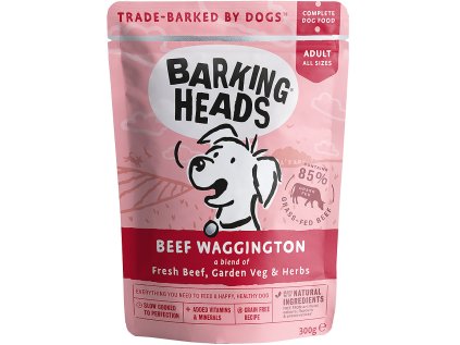 BARKING HEADS Beef Waggington kapsička 300g