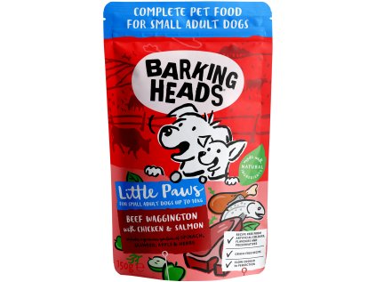 BARKING HEADS Litt.Paws Beef & Chicken & Salmon kapsička 150g