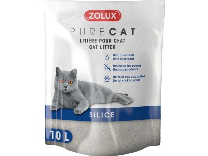 Podestýlka PURECAT natural silica 10l Zolux