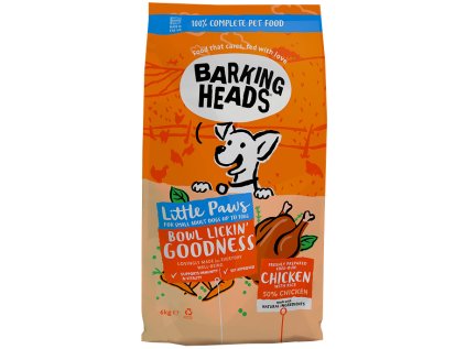 BARKING HEADS Little Paws Bowl Lickin Good Chicken 6kg