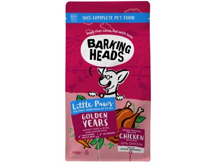 BARKING HEADS Little Paws Golden Years Chicken 1,5kg