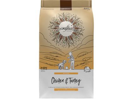 Kraftia CRAFTIA NATURA DOG Puppy S Chicken & Turkey 640g