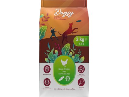 Kraftia DOGSY Adult M/L Chicken & Carrot & Rice 3kg