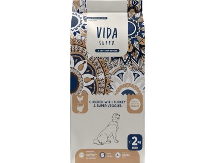 Kraftia VIDA SUPER DOG Adult M/L Chicken & Turkey 2kg