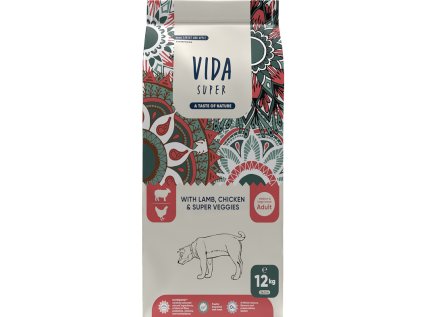 Kraftia VIDA SUPER DOG Adult M/L Lamb & Chicken 12kg