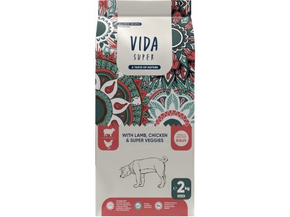 Kraftia VIDA SUPER DOG Adult M/L Lamb & Chicken 2kg