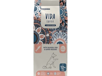 Kraftia VIDA SUPER DOG Adult M/L Salmon & Fish 12kg