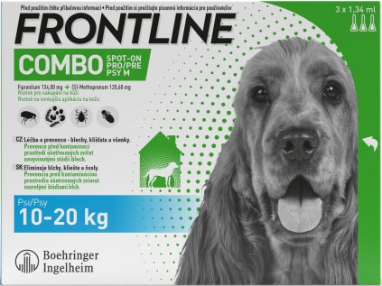 FRONTLINE COMBO spot-on pro psy M (10-20kg)-3x1,34ml