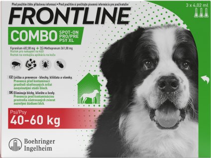 FRONTLINE COMBO spot-on pro psy XL (40-60kg)-3x4,02ml