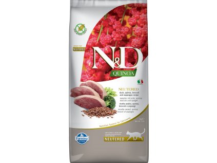 N&D Quinoa CAT Neutered Duck &Broccoli&Asparagus 5kg