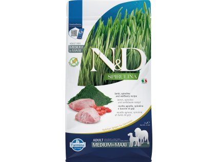 N&D SPIRULINA DOG Adult M/L Lamb & Wolfberry 2kg