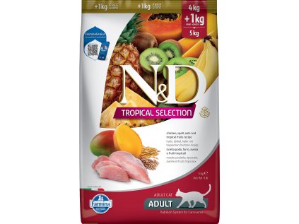 N&D TROPICAL SELECTION CAT Adult Chicken 4+1kg