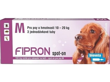 Fipron 134mg Spot-On Dog M sol 3x1,34ml