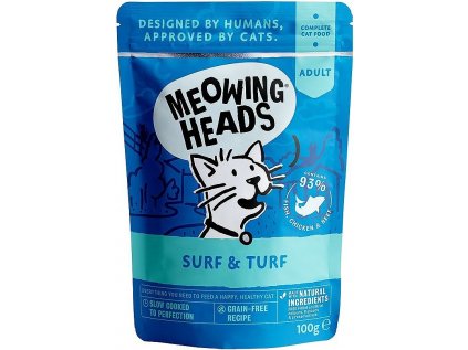 MEOWING HEADS Surf & Turf kapsička 100g