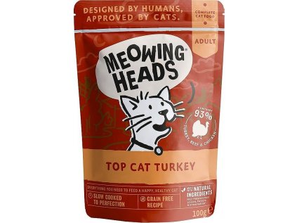 MEOWING HEADS Top Cat Turkey kapsička 100g