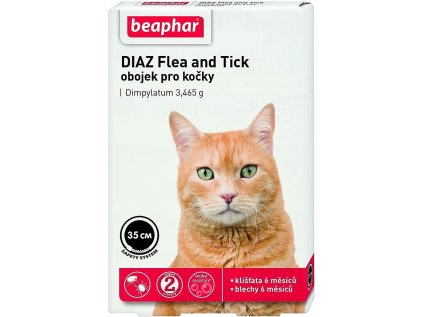 BEAPHAR Obojek antiparazitní kočka DIAZ Flea&Tick 35cm
