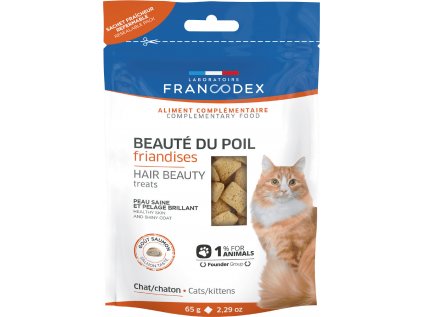 Francodex Pochoutka Hair Beauty pro kočky a koťata 65g