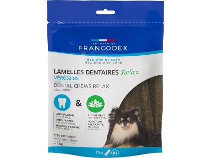 Francodex Relax žvýkací plátky XS pro psy 15ks
