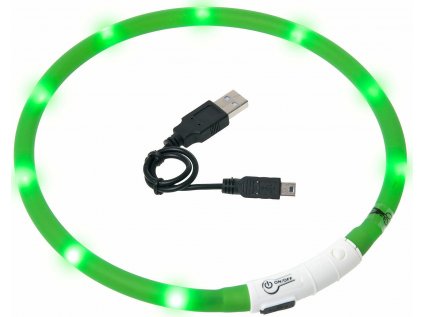 Karlie Obojek USB Visio Light LED nabíjecí 70cm zelený
