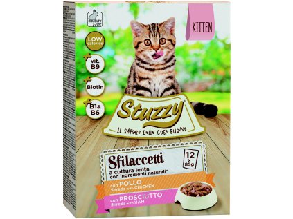 Stuzzy Cat kapsa Kitten kuře & šunka 12x85g