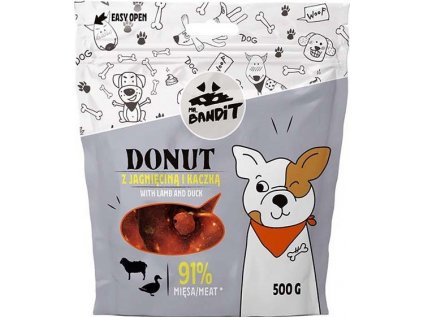 VetExpert Mr.Bandit DONUT jehněčí s kachnou 500g