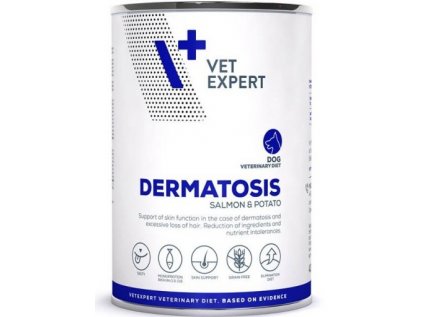VetExpert VD 4T Dermatosis Dog Salmon konzerva 400g