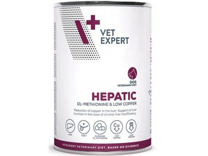 VetExpert VD 4T Hepatic Dog konzerva 400g