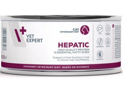 VetExpert VD 4T Hepatic Cat konzerva 100g