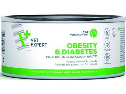 VetExpert VD 4T Obesity and Diabetes Cat konzerva 100g