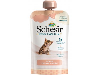 Schesir Cat Kitten kuře v krému 150g