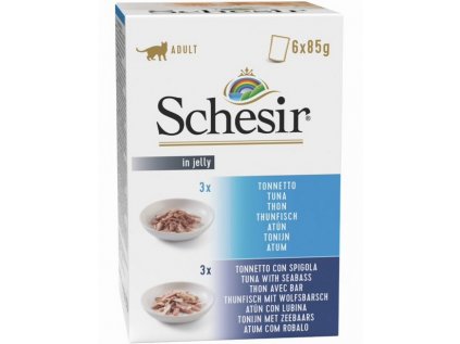 Schesir Cat kapsa Adult Monoprotein tuňák/mořský okoun 6x85g