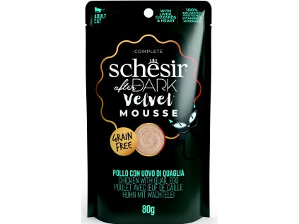 Schesir Cat kapsa After Dark Velvet Mousse kuře/vejce 80g