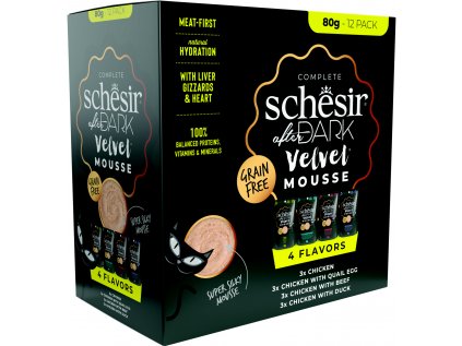 Schesir Cat kapsa After Dark Velvet Mousse Variety 12x80g