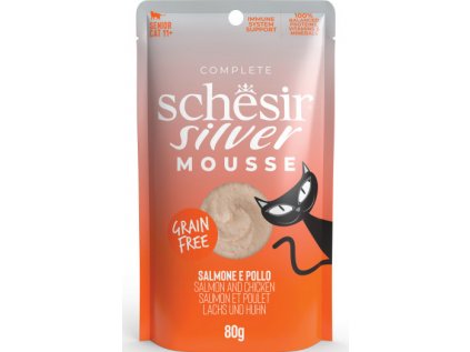 Schesir Cat kapsa Senior Lifestage Mousse losos/kuře 80g